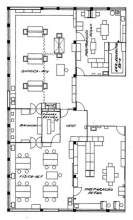 Diagrama dos espaços destinados às Ciências na Escola Secundária Anselmo de Andrade (DGAE, 2000)